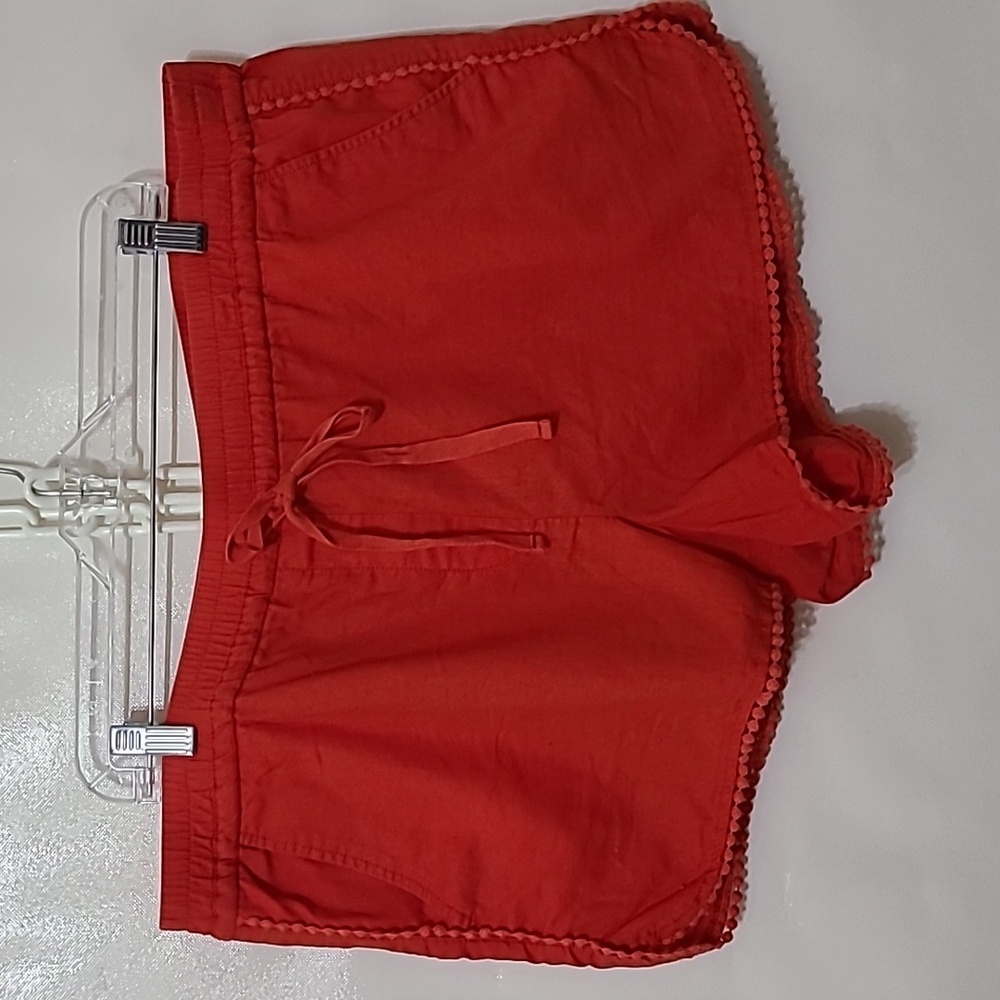 Loft‎ Outlet Women's Orange Casual Linen Blend Running Shorts - Size XL